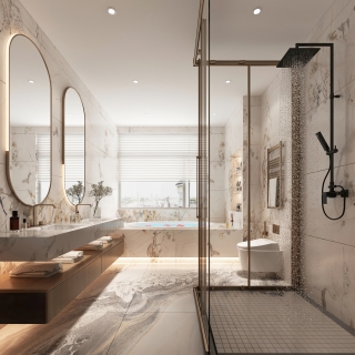 意式家装主卧卫生间 (1)