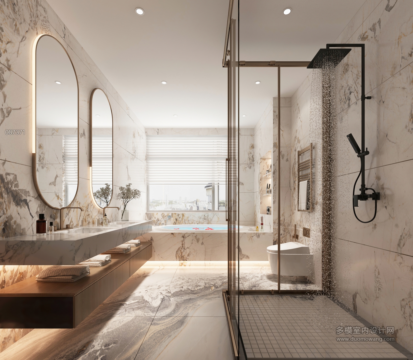 意式家装主卧卫生间 (1)