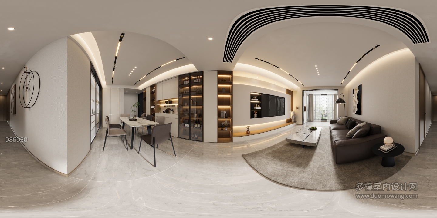 现代客餐厅全景