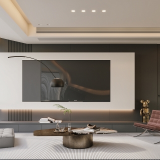 现代意式电视背景特写