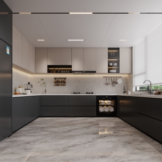 新中式厨房特写