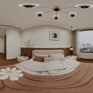 中古风主卧全景