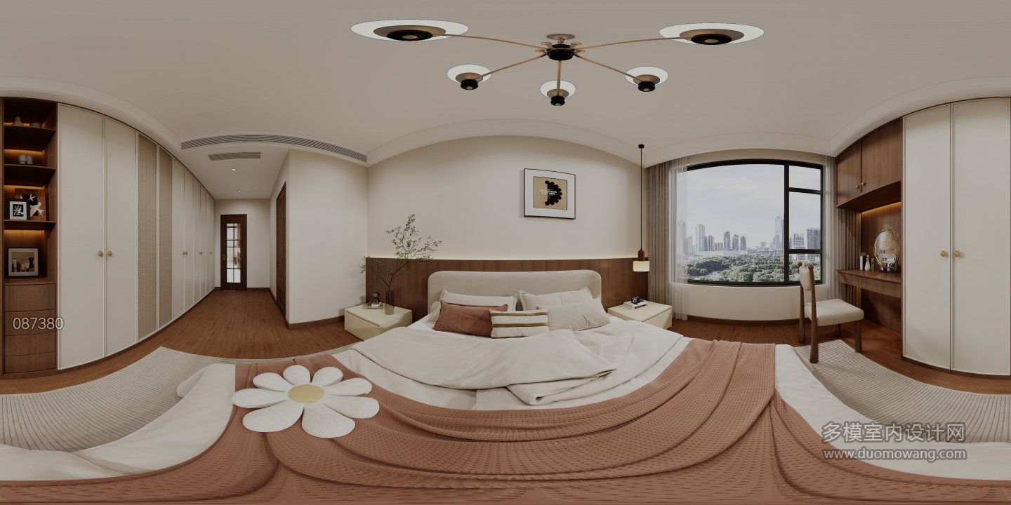 中古风主卧全景