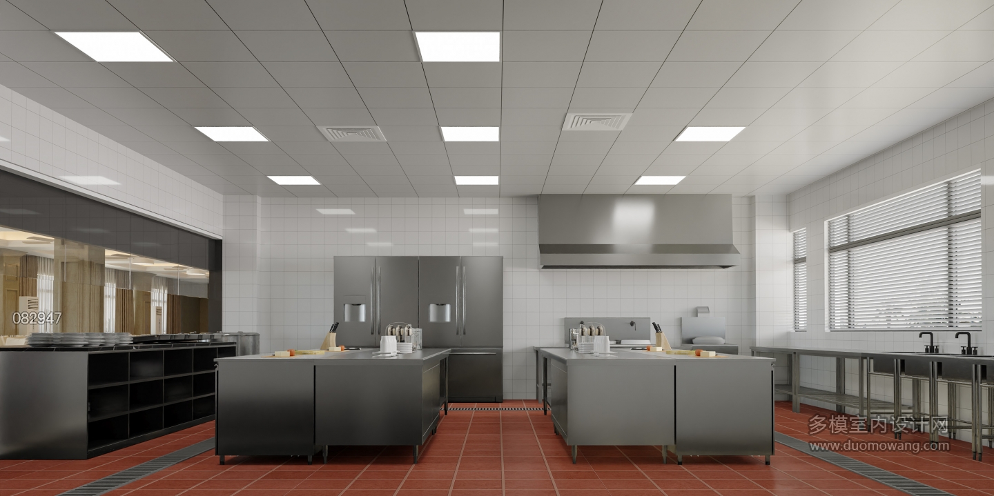 现代办公宿舍楼厨房特写