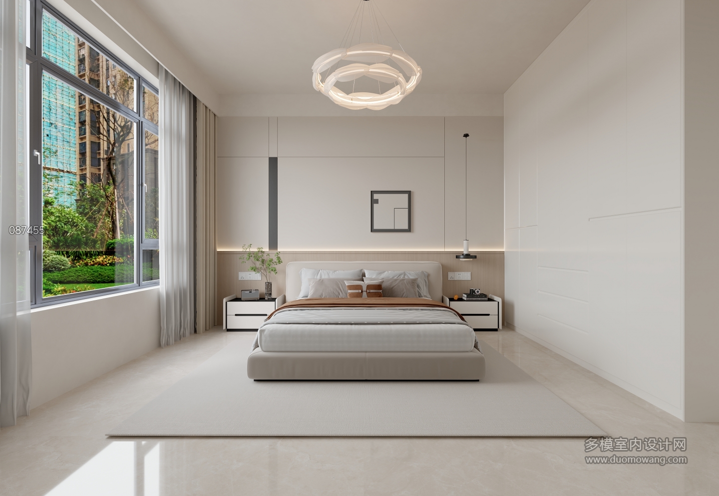 现代二层主卧特写_output