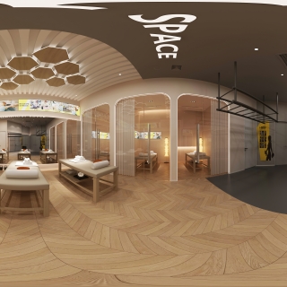 现代健身房拉伸区 (1)