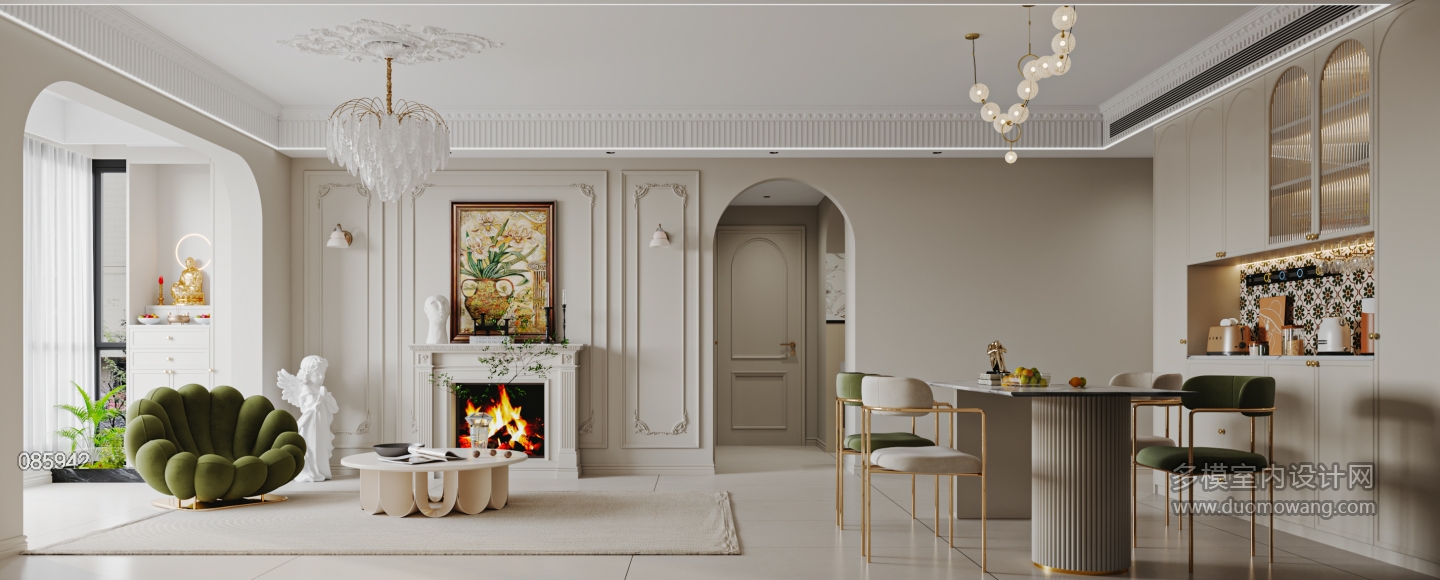 法式客餐厅特写