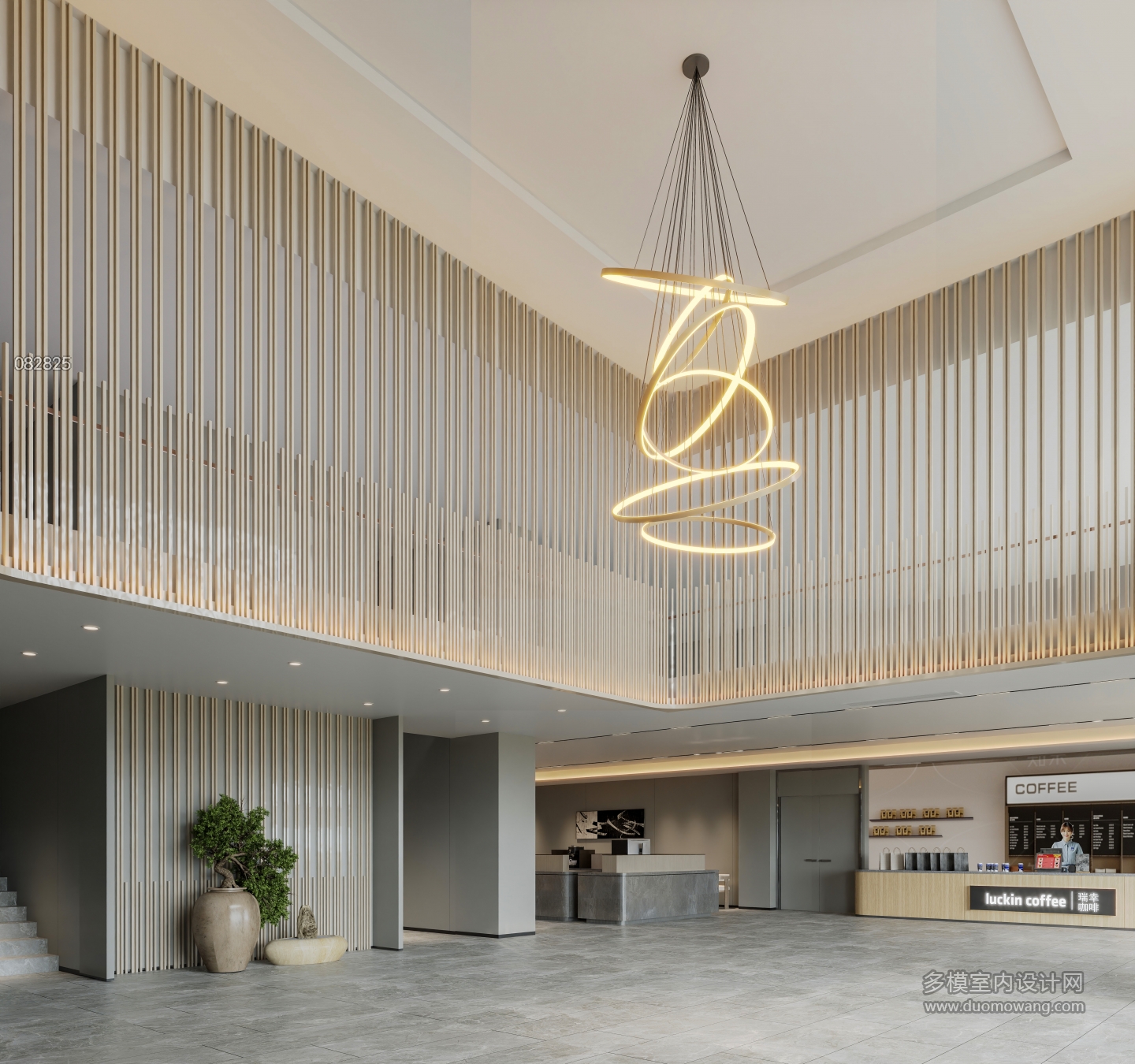 现代酒店大堂造型2