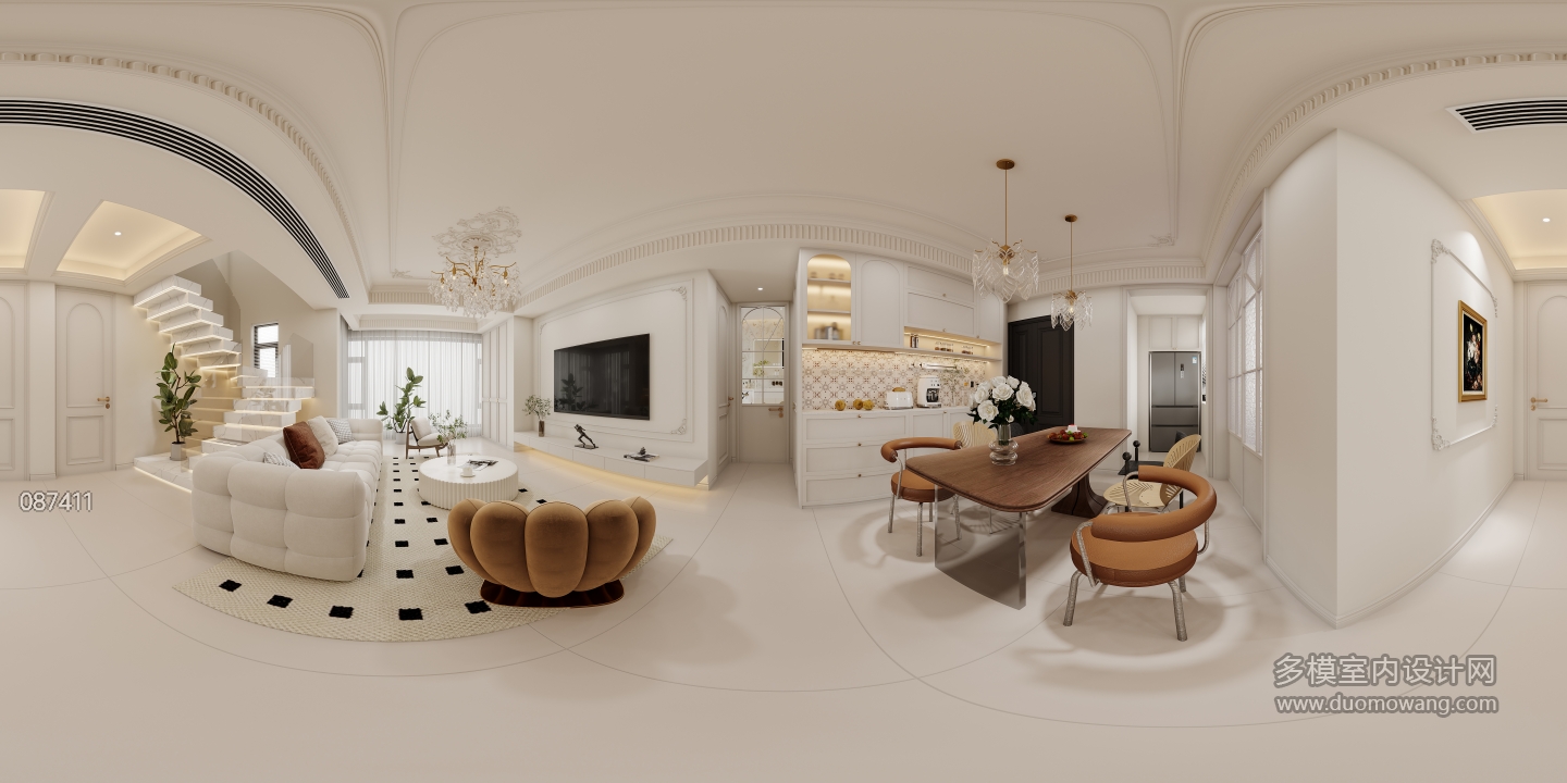 法式-客厅全景