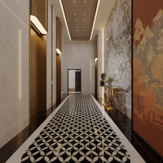 新中式工区电梯厅