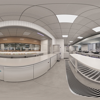 现代 食堂 后厨全景04