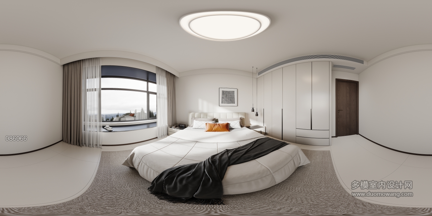 现代主卧全景