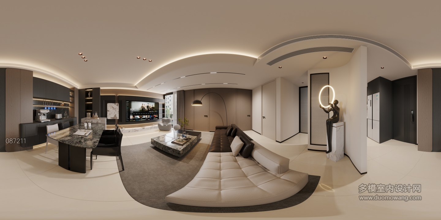 现代全景-客厅