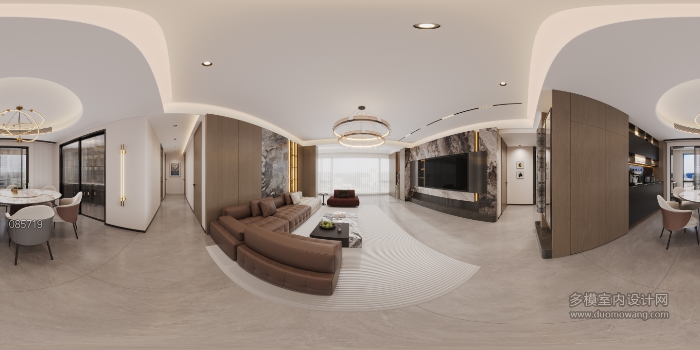 现代客餐厅全景