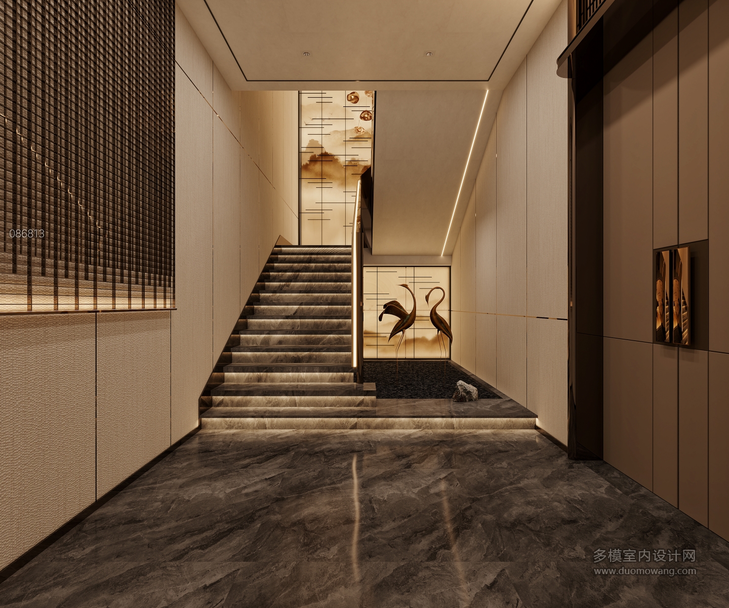 现代楼梯间特写