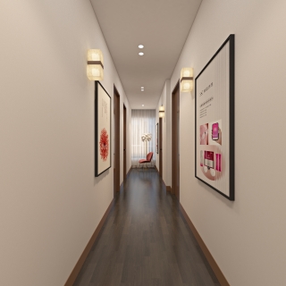 现代  美容院 过道