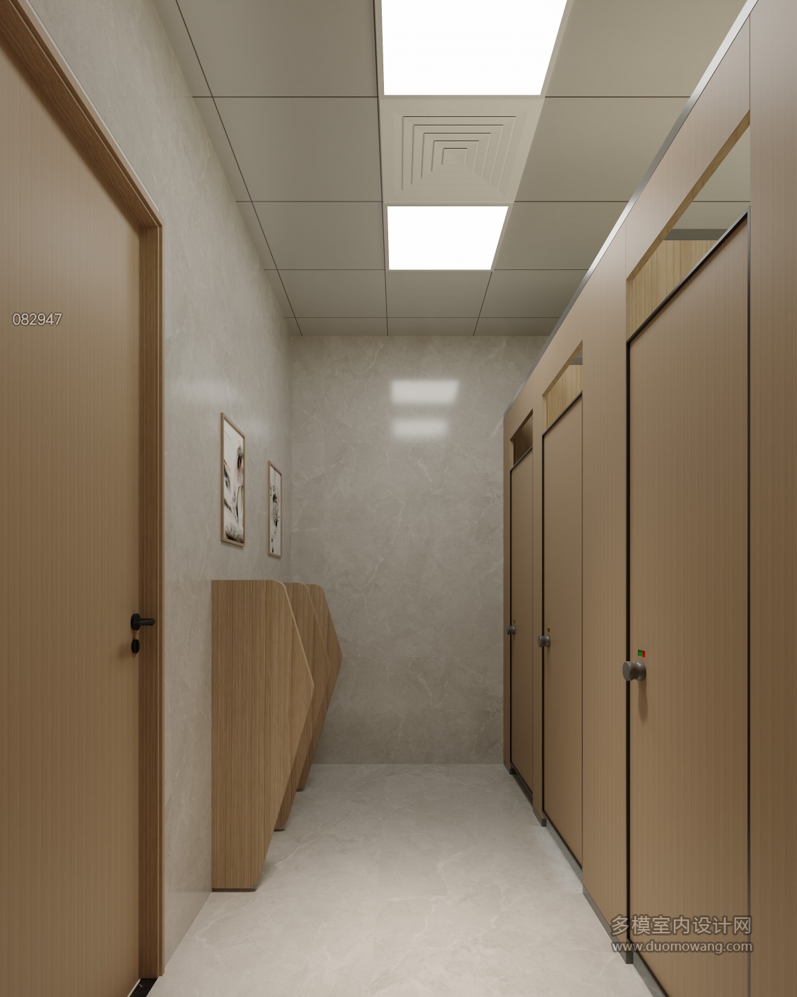 现代办公宿舍楼餐厅公共卫生间特写