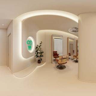 现代原木-美容院过道