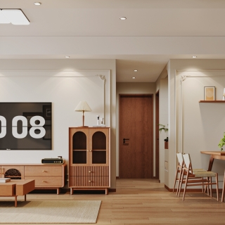 原木风客餐厅特写