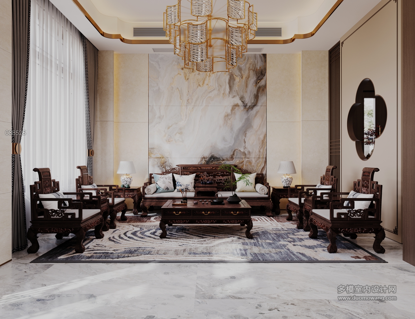 新中式沙发背景墙