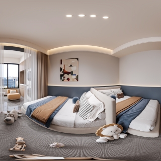 现代小孩房全景