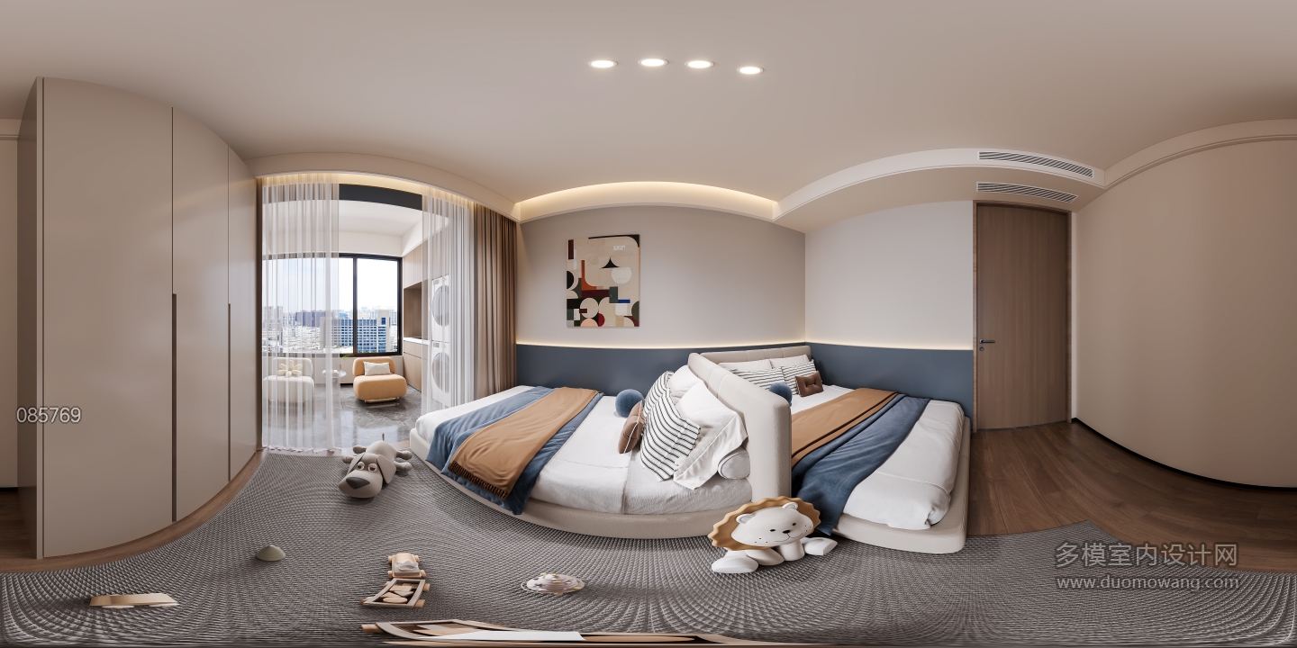 现代小孩房全景