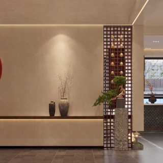 新中式会所室内走廊