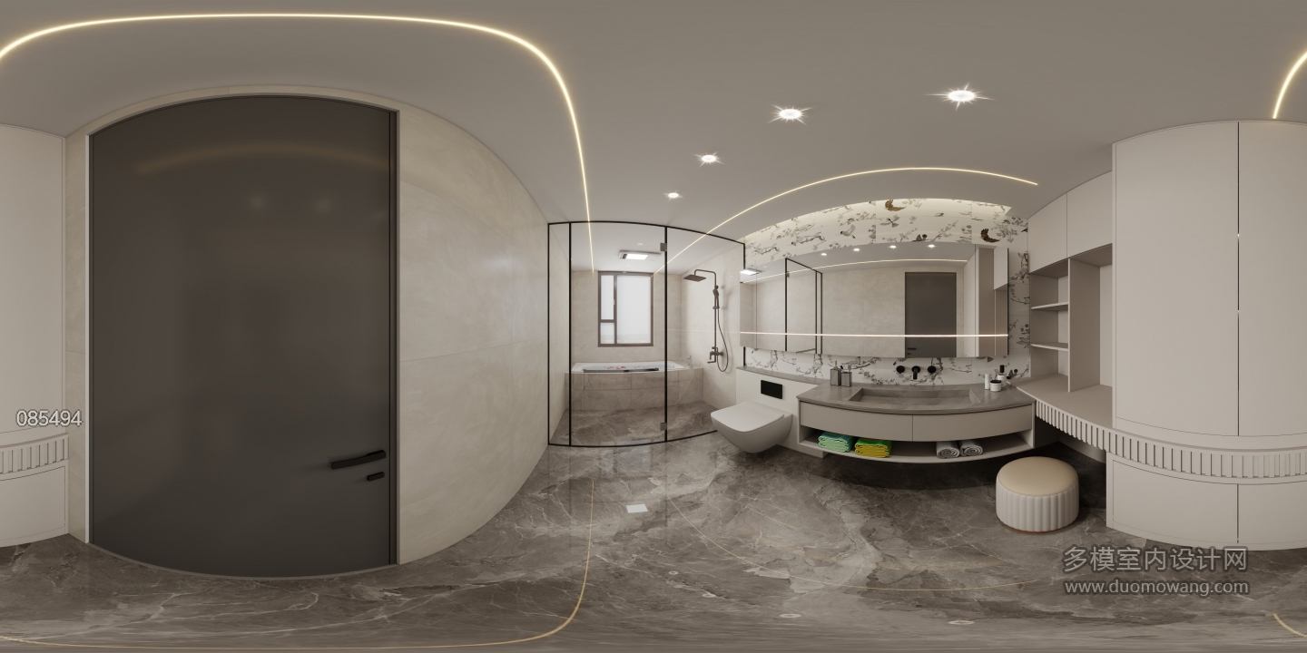 现代黑白灰-卫生间