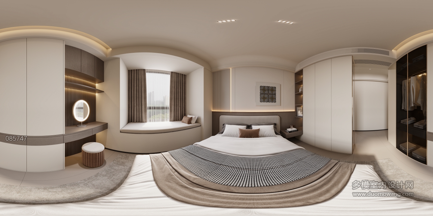 现代主卧全景
