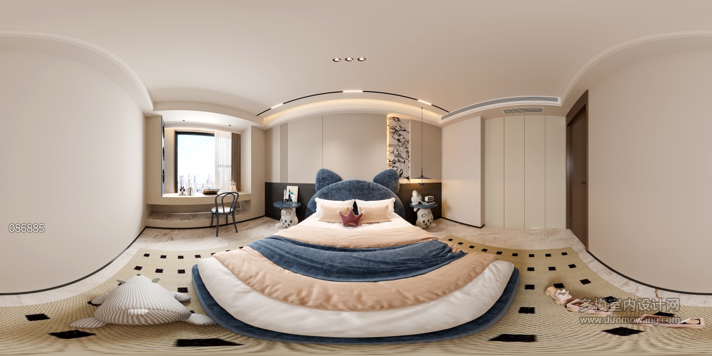 现代小孩房全景