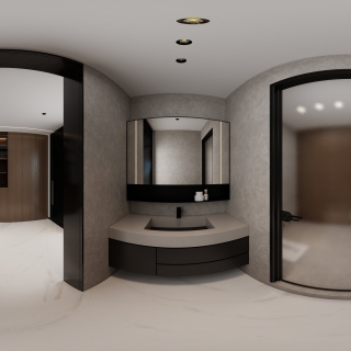 现代办公室卫生间