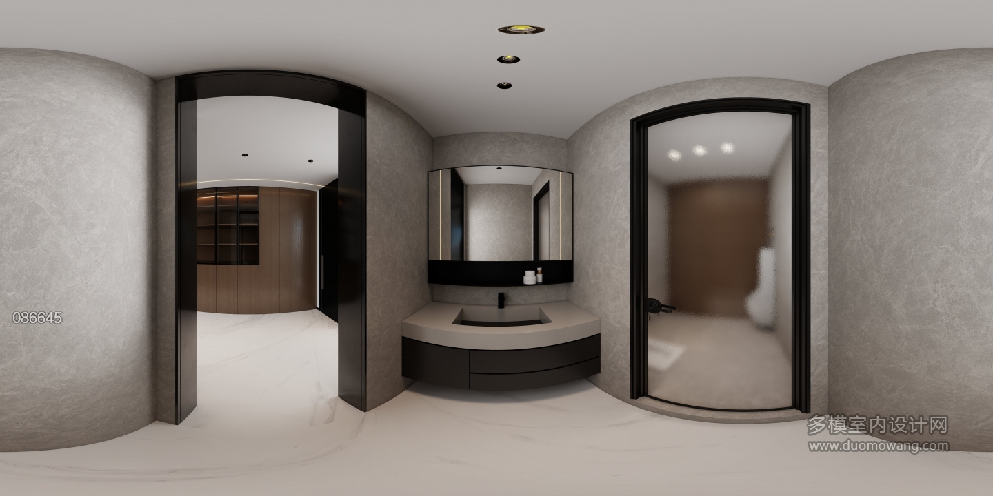 现代办公室卫生间