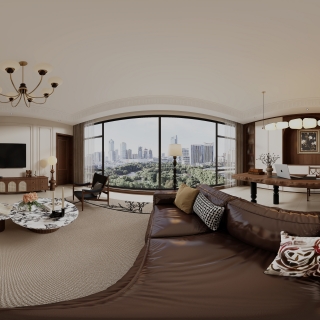 中古风客厅全景