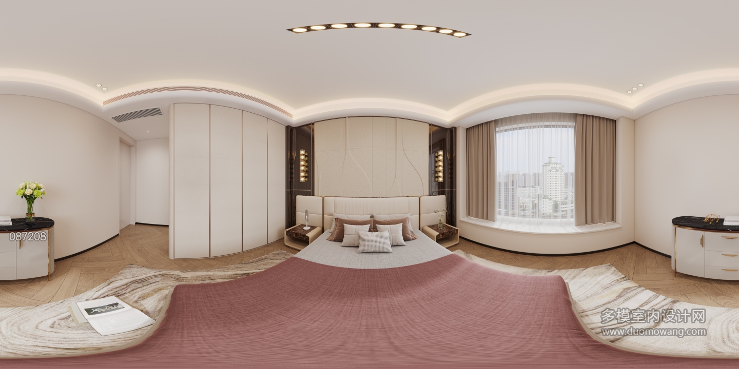 现代主卧全景