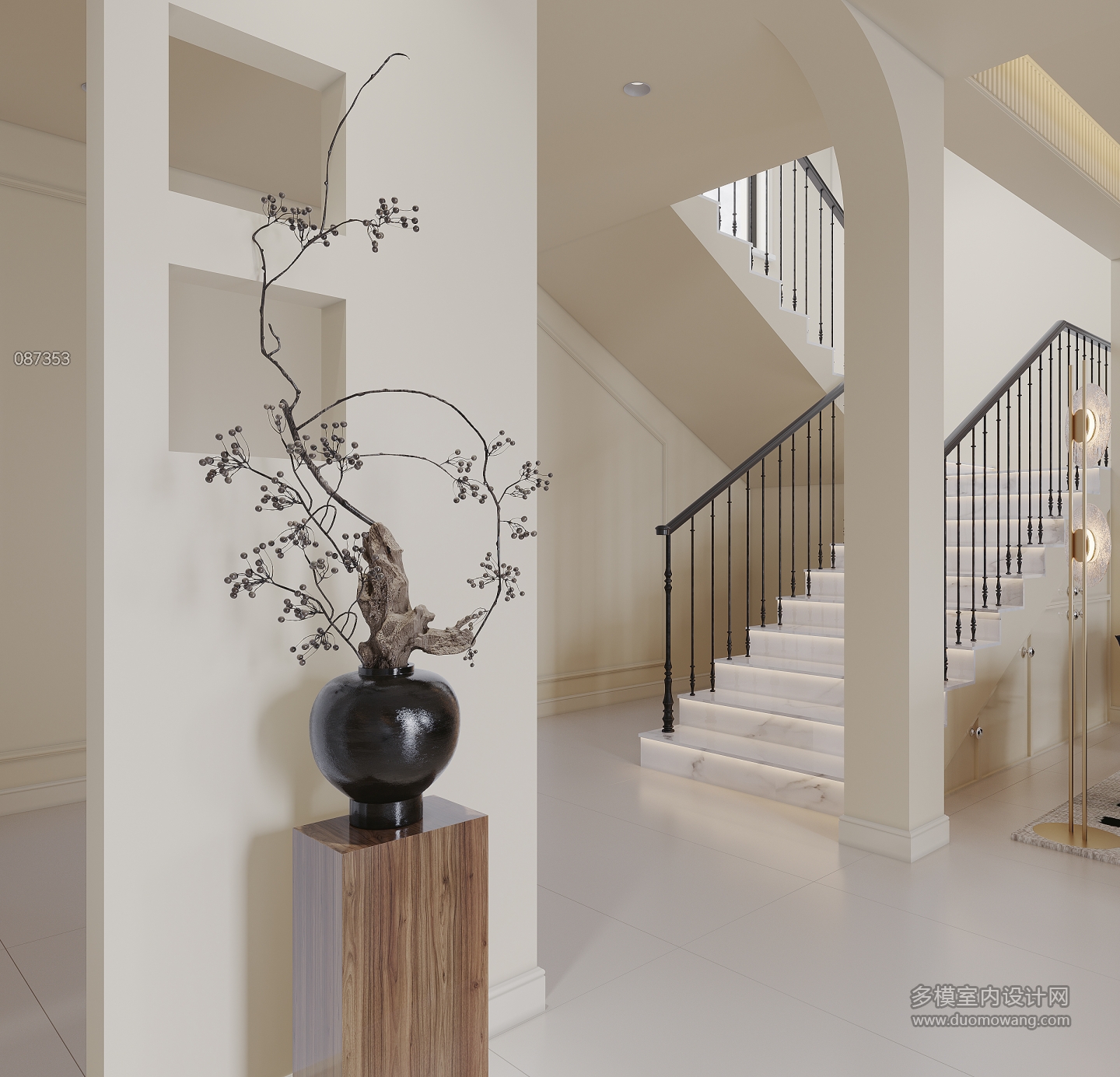 法式奶油一层走廊