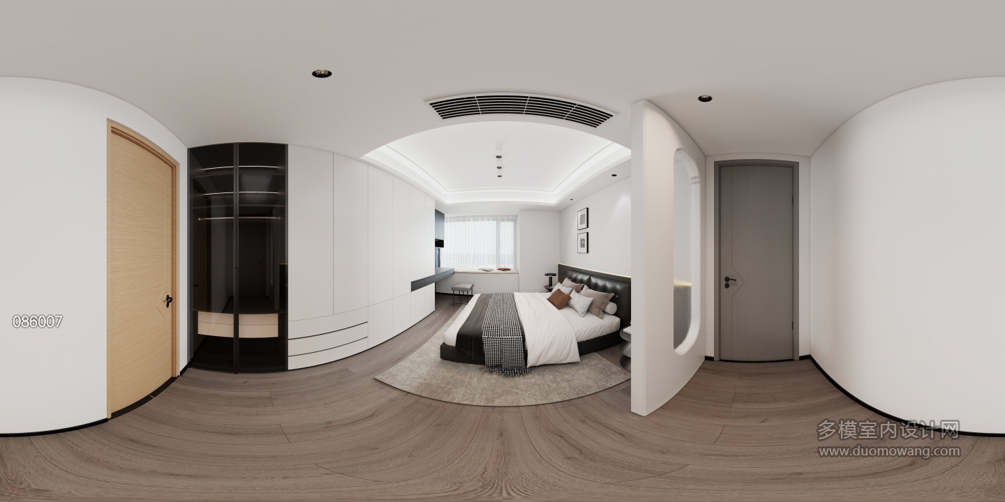 现代黑白灰-主卧