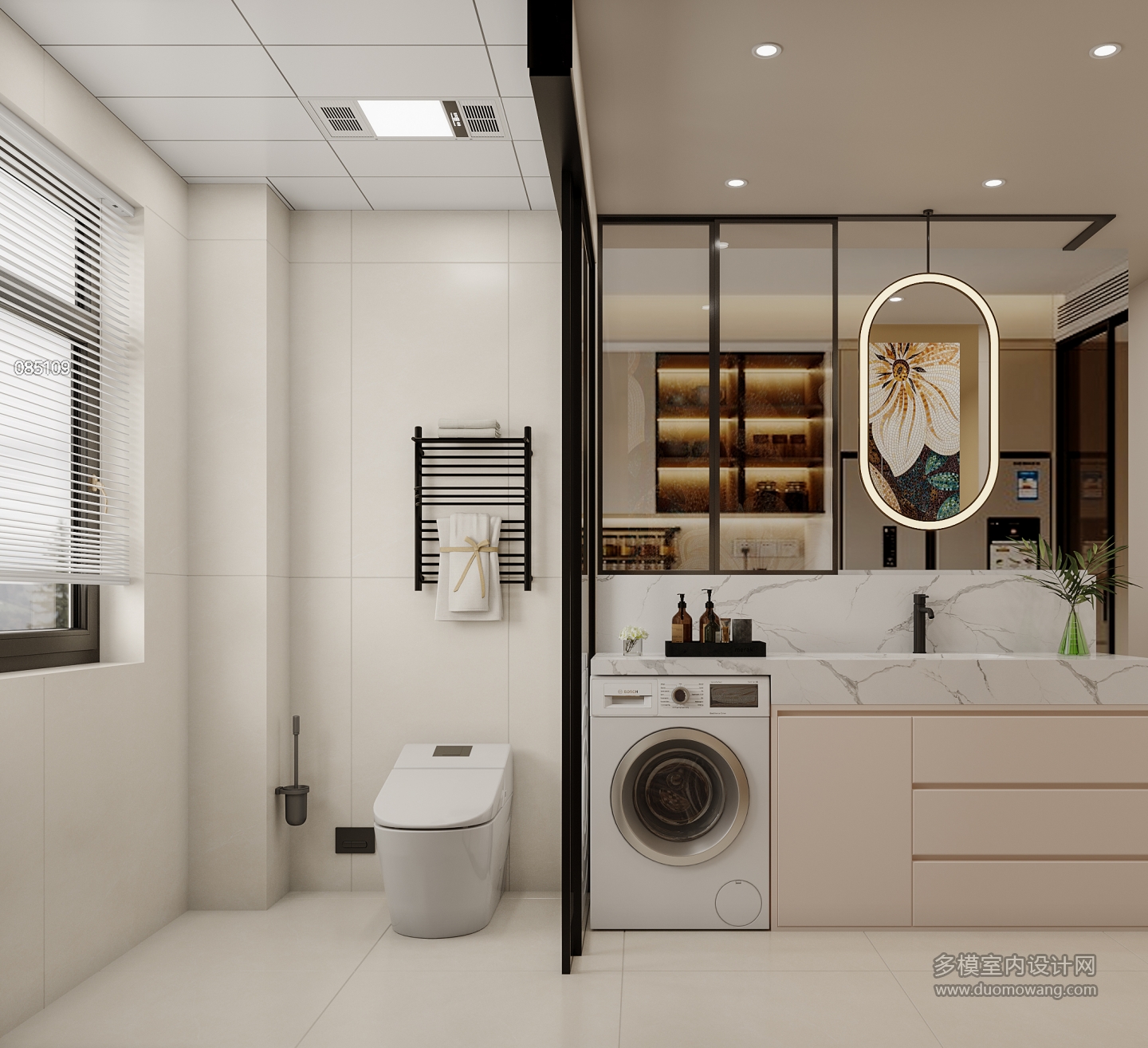 现代-卫生间特写1