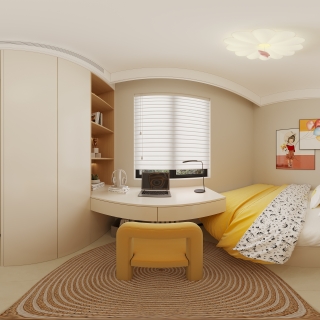 中古风儿童房全景