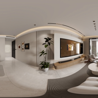 现代客餐厅全景