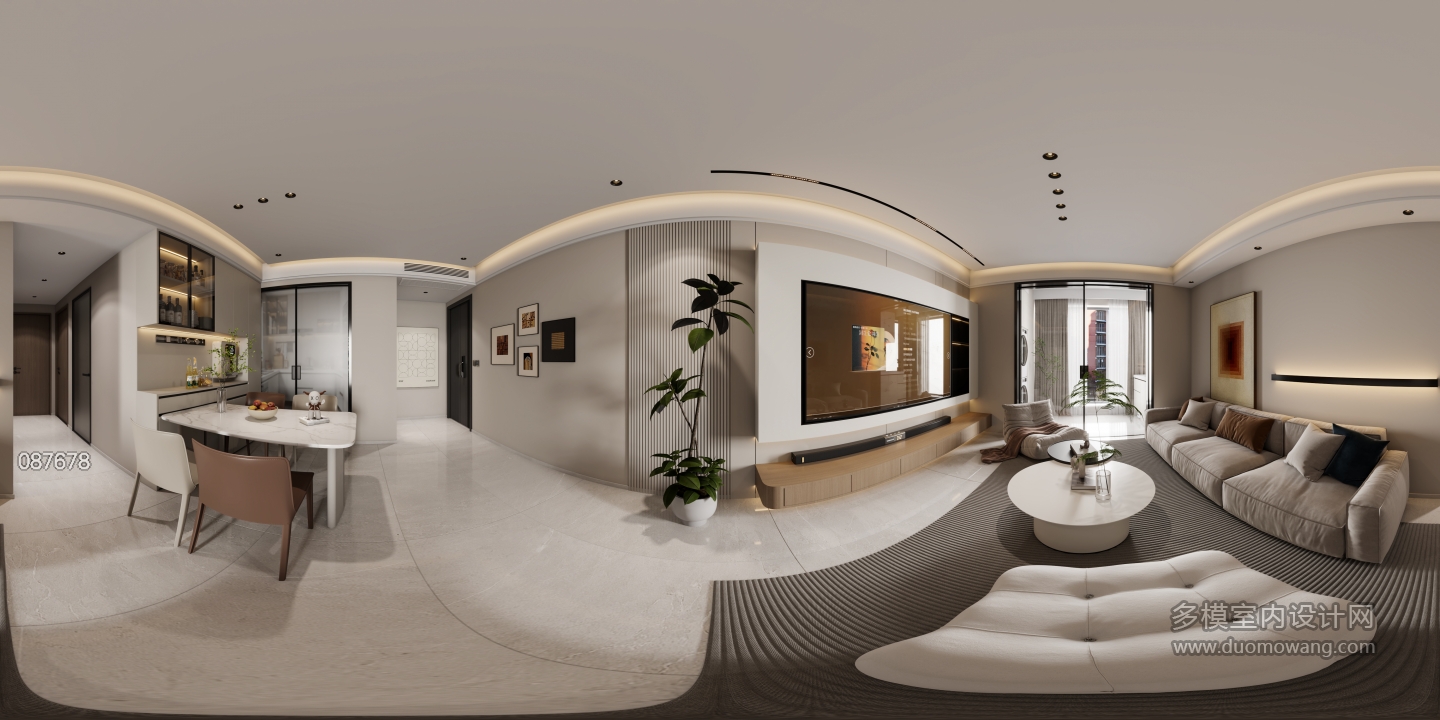 现代客餐厅全景