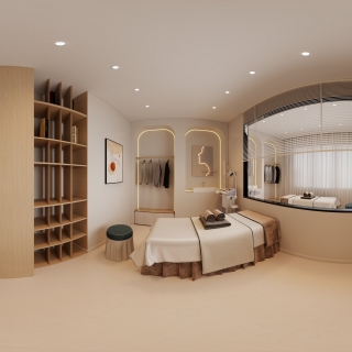 现代原木-美容院单人VIP室