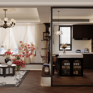 法式复古 客厅侧 静态