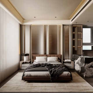 意式轻奢 主卧静态