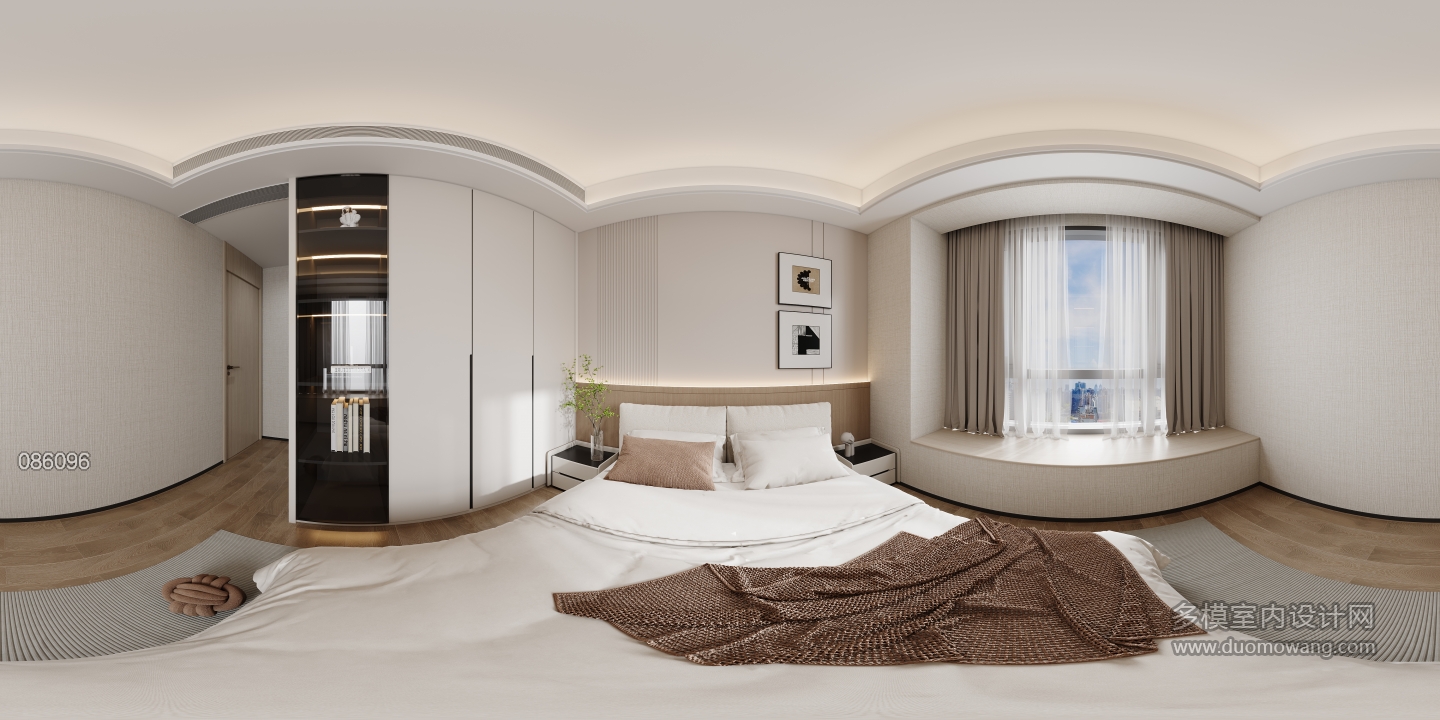 现代主卧全景