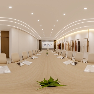 现代大会议室全景