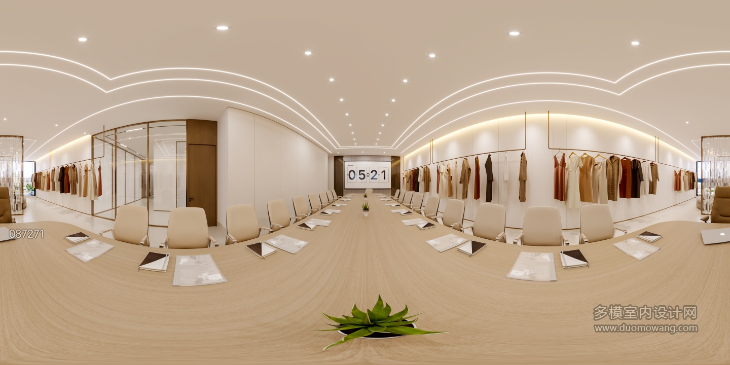 现代大会议室全景