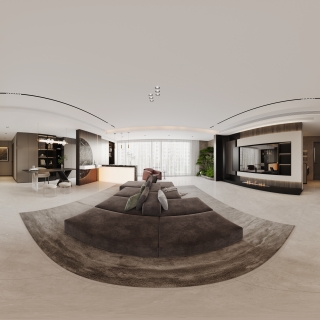 现代客餐厅全景