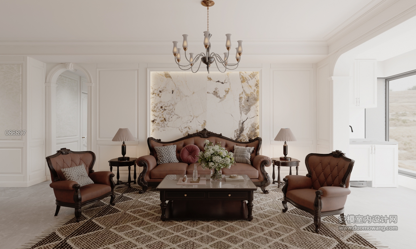 美式客厅单张