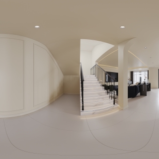 法式奶油一层走廊全景