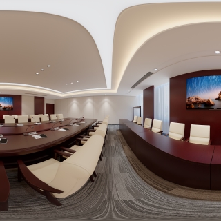 现代大会议室全景